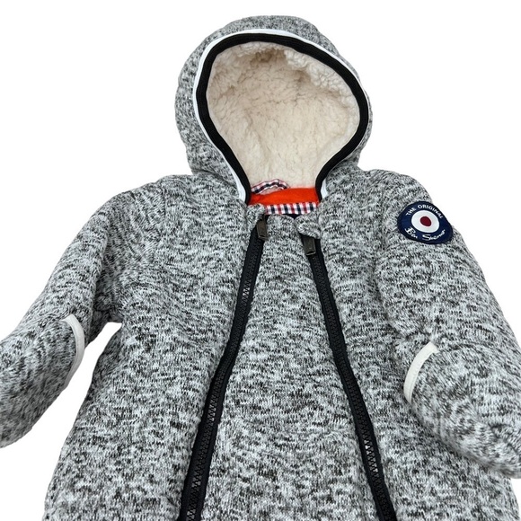 Ben Sherman Infant Snowsuit Sweater Fleece Lined Winter Pram Suit Size 6-9 Month - Picture 4 of 12